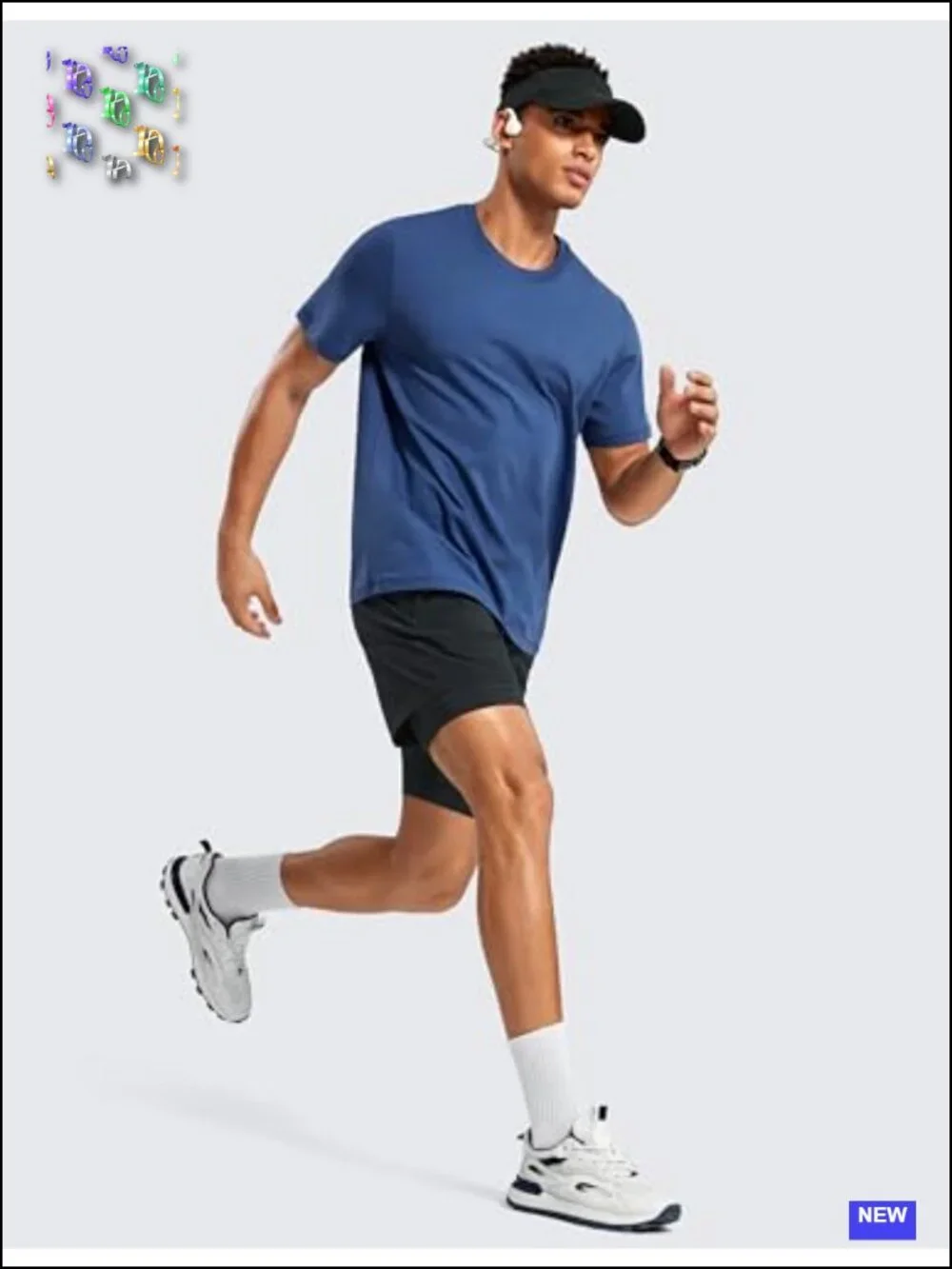 2 in 1 Running Shorts Long Liner Quick Dry Athletic